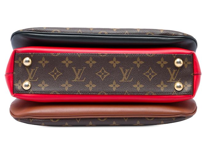 Borsa Satchel Louis Vuitton Monogram Millefeuille Marrone - vista 3