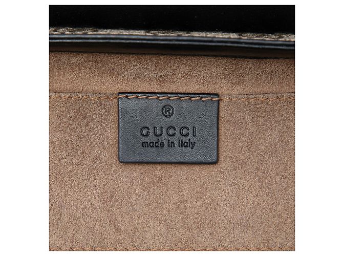 Borsa a Tracolla Gucci Small GG Supreme Padlock Nera Nero - vista 5