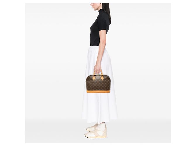 Borsa a mano Louis Vuitton Monogram Alma PM Marrone - vista 6