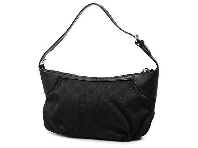 Sac à main Gucci GG Canvas Web noir - vue 2