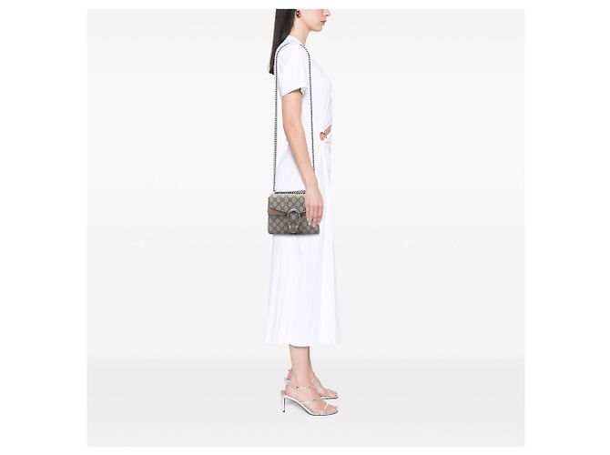 Borsa a tracolla Gucci Small GG Supreme Dionysus Beige - vista 5