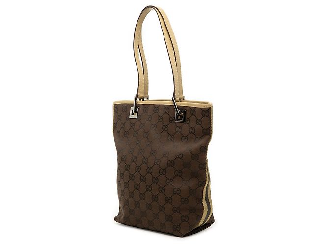 Borsa a tracolla Gucci GG Canvas Web marrone - vista 2