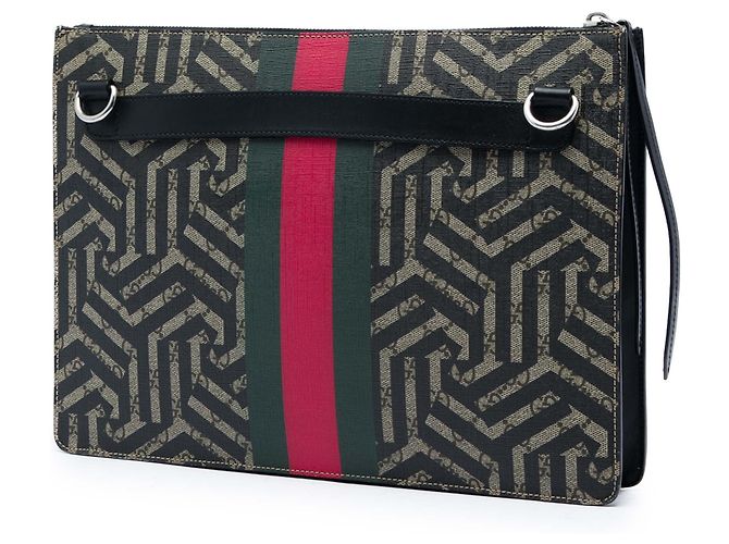 Borsa a tracolla Gucci GG Supreme Caleido Web beige - vista 2