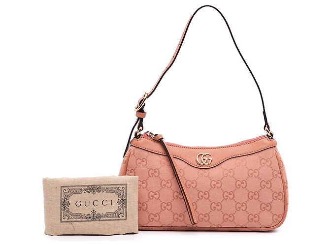 Borsa a tracolla Gucci Ophidia Small GG Canvas Rosa - vista 7