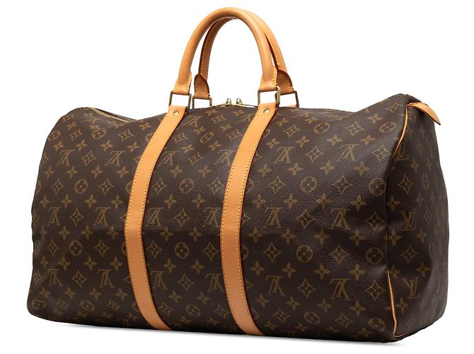 Borsa da viaggio Louis Vuitton Monogram Keepall 50 Marrone - vista 2