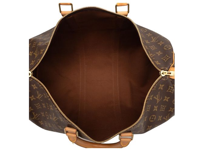 Borsa da viaggio Louis Vuitton Monogram Keepall 50 Marrone - vista 4