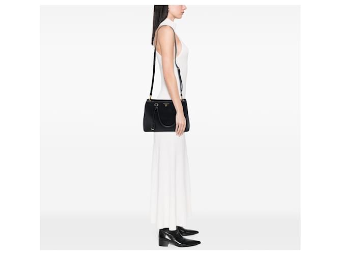 Borsa Prada Galleria Medium Saffiano Lux Nera Nero - vista 6