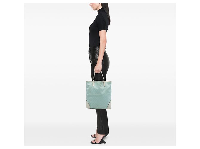 Borsa Tote Gucci GG Canvas blu - vista 6