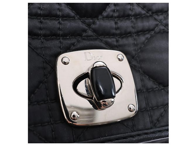 Borsa a tracolla Dior Charming Lock Cannage in tessuto, Nero - vista 14