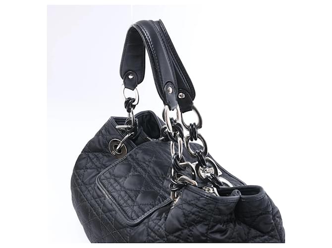 Borsa a tracolla Dior Charming Lock Cannage in tessuto, Nero - vista 5