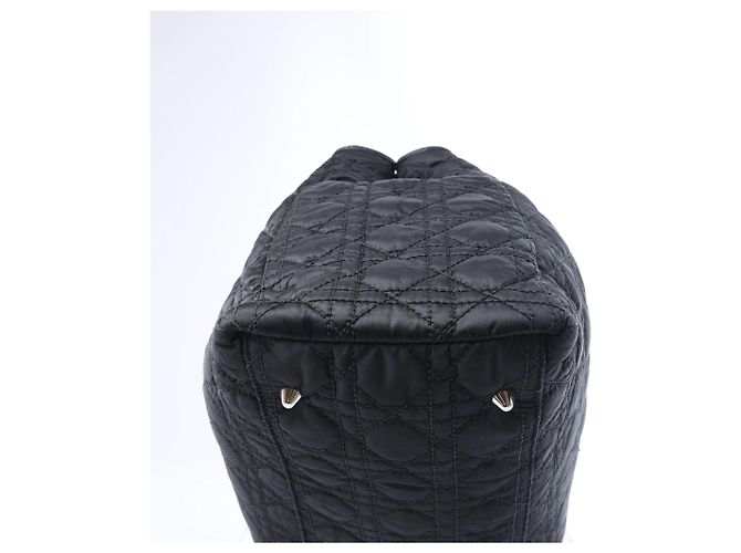 Borsa a tracolla Dior Charming Lock Cannage in tessuto, Nero - vista 9