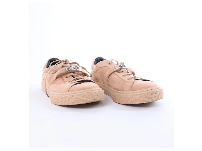 Baskets Hermès Day en daim Beige RG222181Z, Taille EU 37 - vue 2