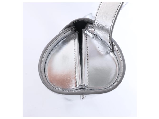 Dior Borsa a tracolla Cannolo in pelle verniciata Jil Sander in Silver Argento - vista 13