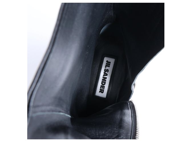 Jil Sander Lederstiefel in Schwarz, Größe EU 38 - Ansicht 10