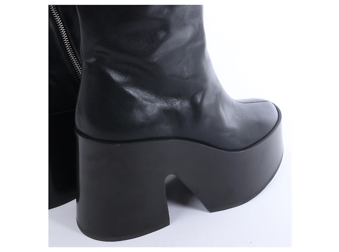 Jil Sander Lederstiefel in Schwarz, Größe EU 38 - Ansicht 12