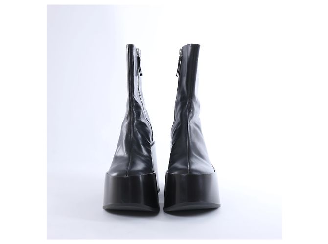 Jil Sander Lederstiefel in Schwarz, Größe EU 38 - Ansicht 3
