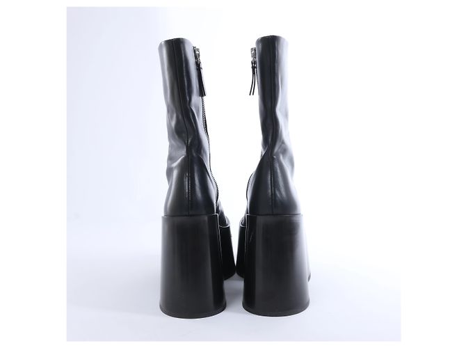 Jil Sander Lederstiefel in Schwarz, Größe EU 38 - Ansicht 6