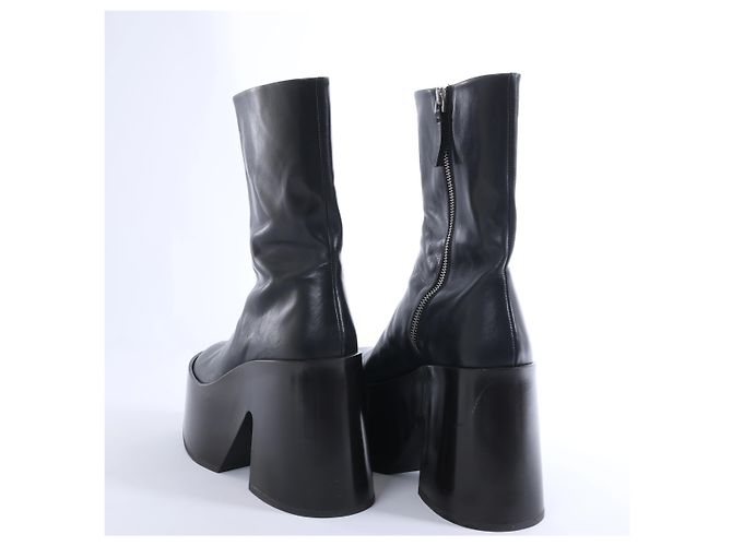 Jil Sander Lederstiefel in Schwarz, Größe EU 38 - Ansicht 7