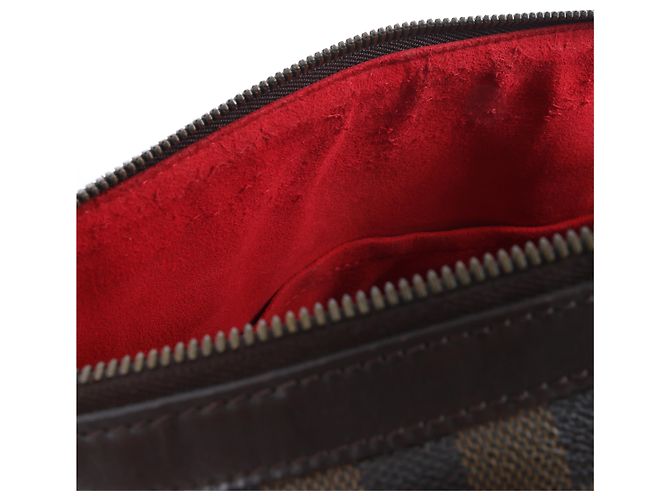 Borsa a tracolla Louis Vuitton Berkeley Damier Ebene Marrone N52000 Rosso - vista 14