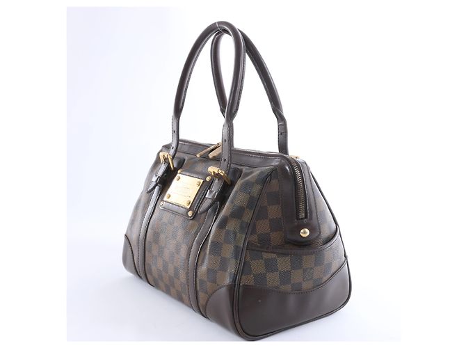 Borsa a tracolla Louis Vuitton Berkeley Damier Ebene Marrone N52000 Rosso - vista 2