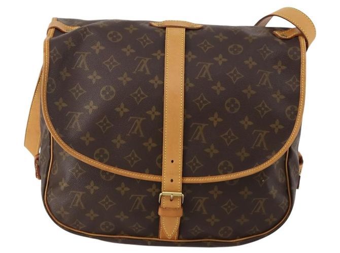 Louis Vuitton Saumur Monogram 35 Marrone - vista 2