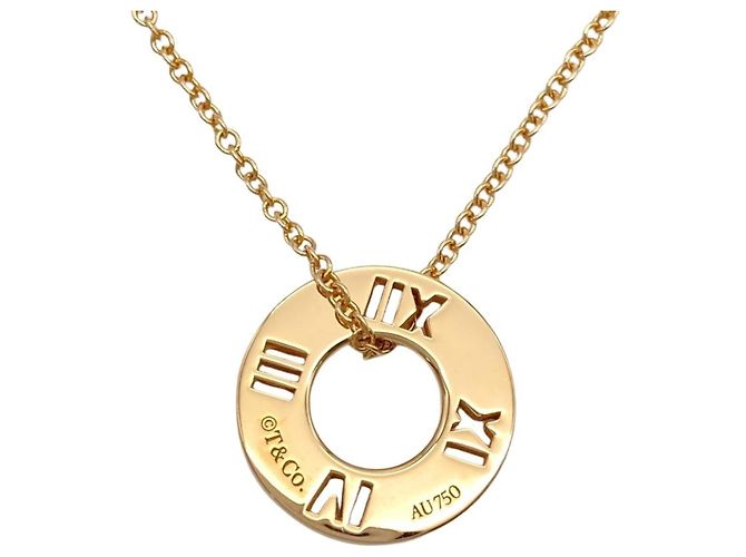 Collana Tiffany & Co. Atlas Pierced Circle in oro rosa 18K - vista 2