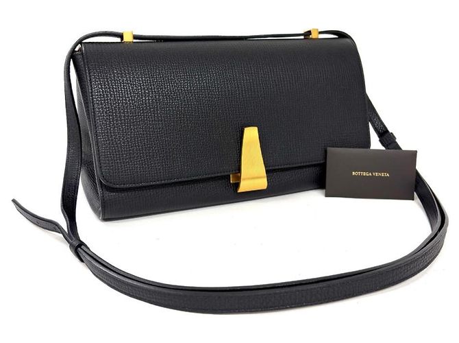 Borsa a tracolla Bottega Veneta Angle Palmerato Nero - vista 11