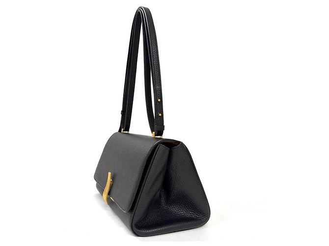 Borsa a tracolla Bottega Veneta Angle Palmerato Nero - vista 2