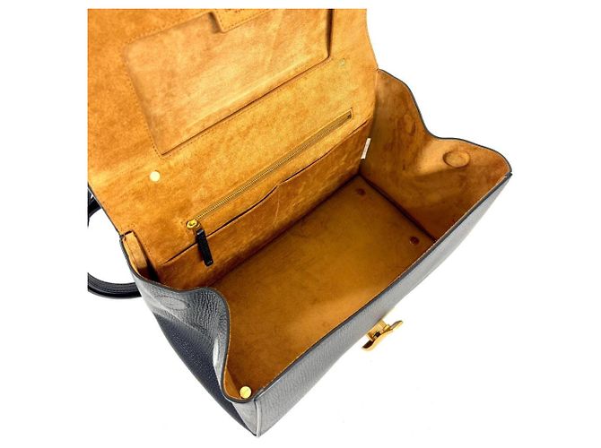 Borsa a tracolla Bottega Veneta Angle Palmerato Nero - vista 5