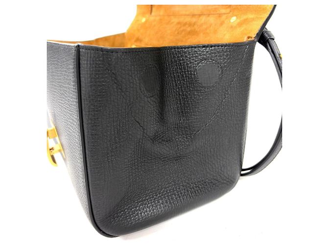 Borsa a tracolla Bottega Veneta Angle Palmerato Nero - vista 6
