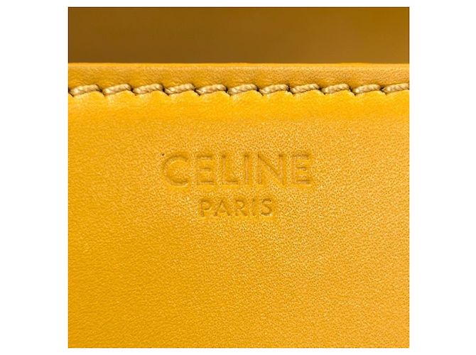 Céline Borsa a tracolla Celine Triomphe in pelle di vitello gialla Giallo - vista 12