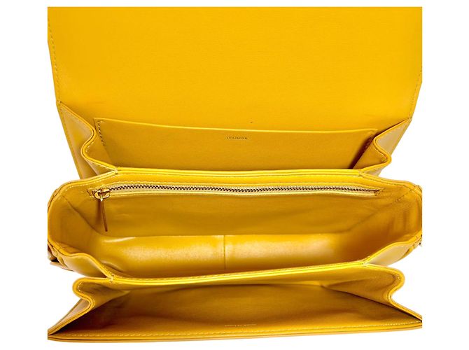 Céline Borsa a tracolla Celine Triomphe in pelle di vitello gialla Giallo - vista 5