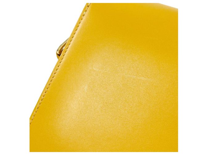 Céline Borsa a tracolla Celine Triomphe in pelle di vitello gialla Giallo - vista 7