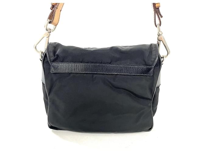 Borsa a tracolla Prada Triangle Logo Nero - vista 3