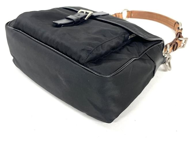 Borsa a tracolla Prada Triangle Logo Nero - vista 4