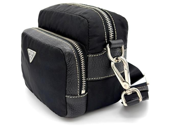 Prada Mini borsa a tracolla logo PRADA Nero - vista 2