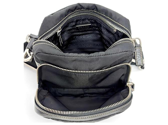 Prada Mini borsa a tracolla logo PRADA Nero - vista 6