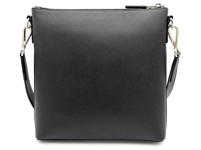 Borsa a tracolla e spalla Prada Saffiano Nero - vista 3