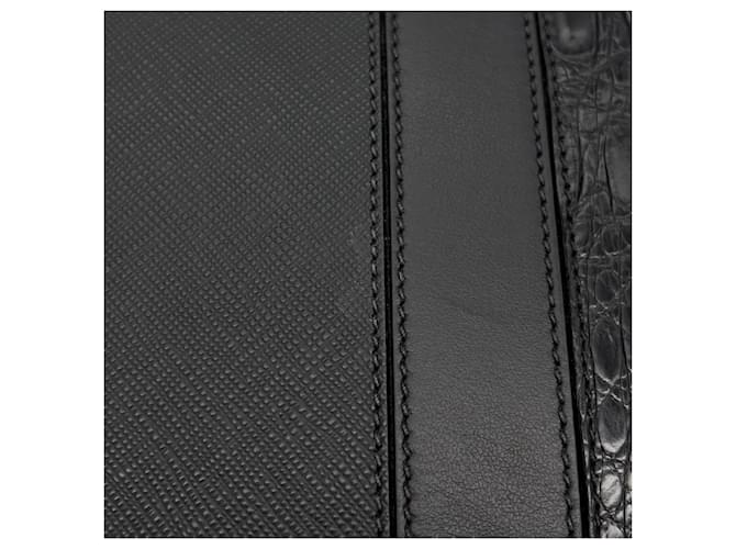 Borsa a tracolla e spalla Prada Saffiano Nero - vista 9