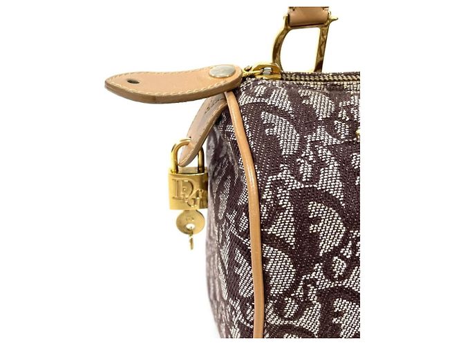 Mini borsa Christian Dior Trotter Marrone - vista 7