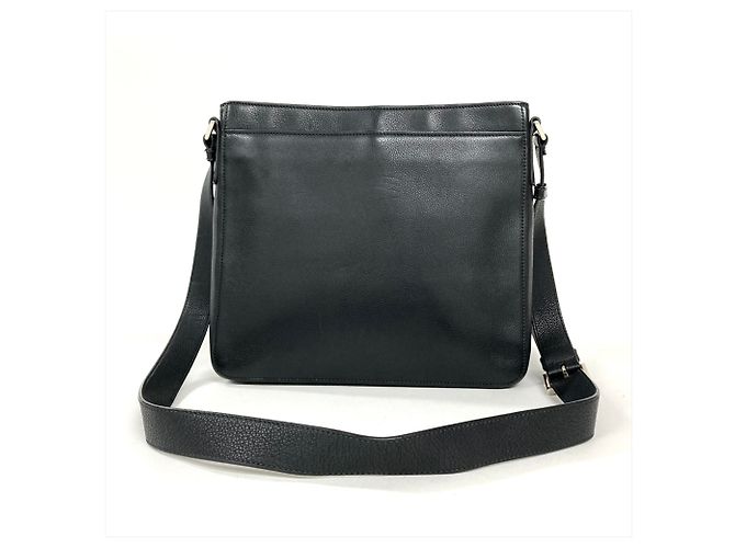 Borsa a tracolla in pelle Prada PRADA Logo Nero - vista 2