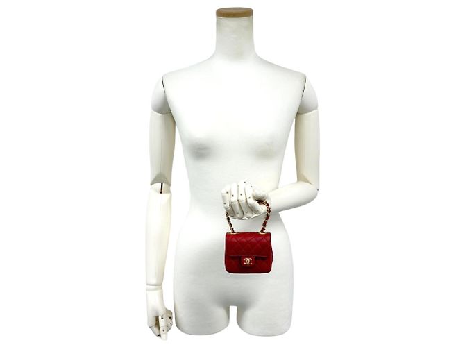 Pochette borsa Chanel Mini Matelassé Rosso - vista 16