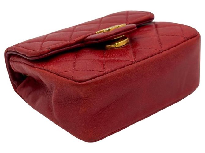 Pochette borsa Chanel Mini Matelassé Rosso - vista 4