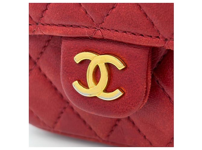 Pochette borsa Chanel Mini Matelassé Rosso - vista 8