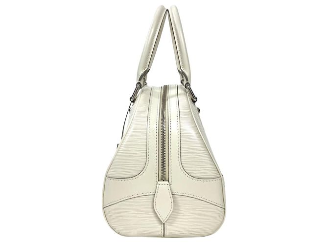 Borsa Louis Vuitton Bowling Montaigne PM Beige Bianco sporco - vista 2