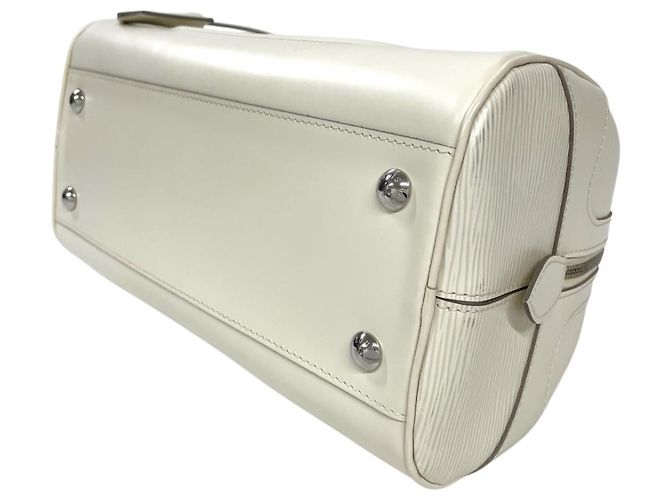 Borsa Louis Vuitton Bowling Montaigne PM Beige Bianco sporco - vista 4