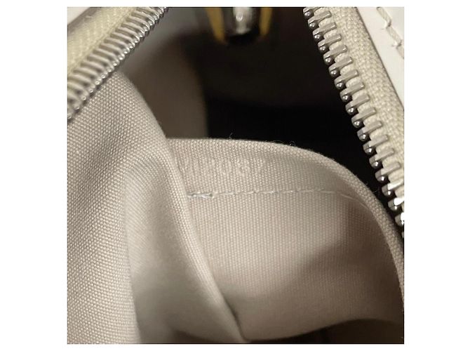 Borsa Louis Vuitton Bowling Montaigne PM Beige Bianco sporco - vista 9
