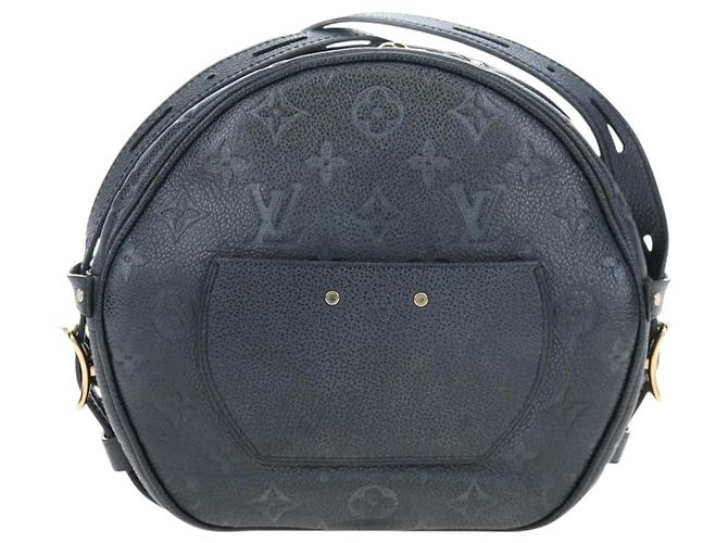 Louis Vuitton Boite Chapeau Souple Monogram Empreinte Leather MM Nero - vista 2