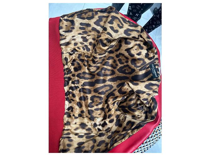 Dolce & Gabbana Bomberjacke aus rotem Lammleder, IT 40 gebraucht - Ansicht 9