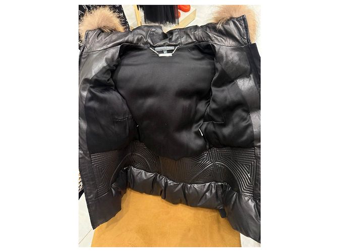 Alexander McQueen Schwarze Leder-Steppjacke Sz.40 Gebraucht - Ansicht 3